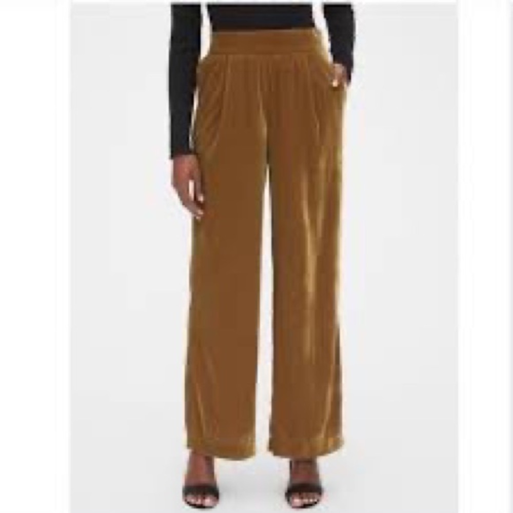 Velvet wide leg pants, Gap, size small